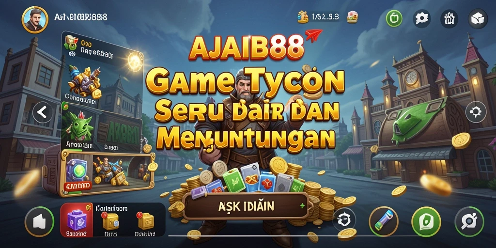 Tampilan gameplay menarik dari AJAIB88 yang menunjukkan manajemen bisnis.