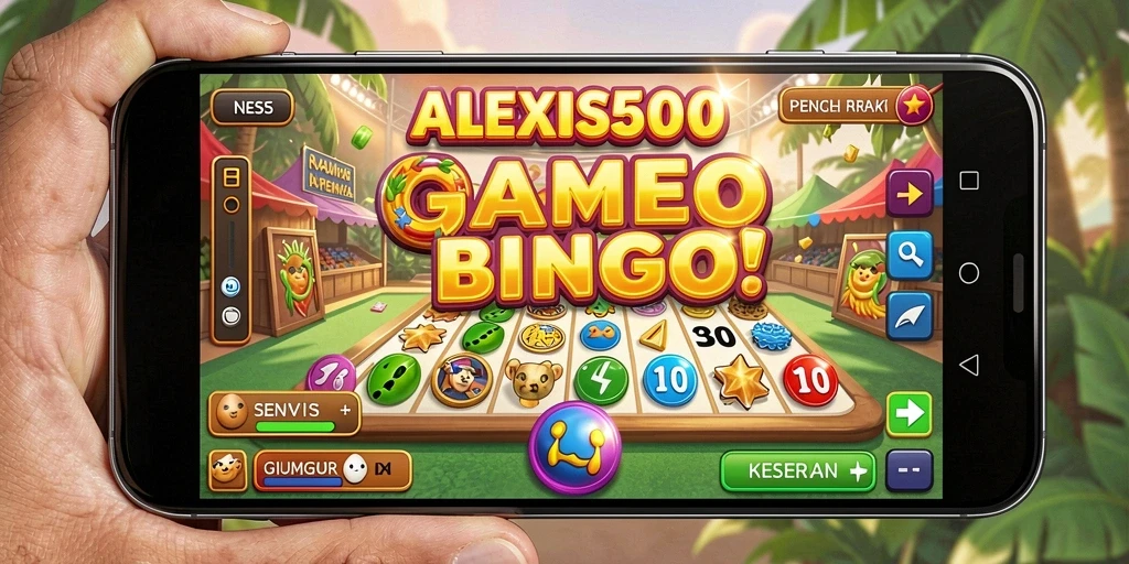 Screenshot ALEXIS500 menampilkan gameplay Bingo yang seru.