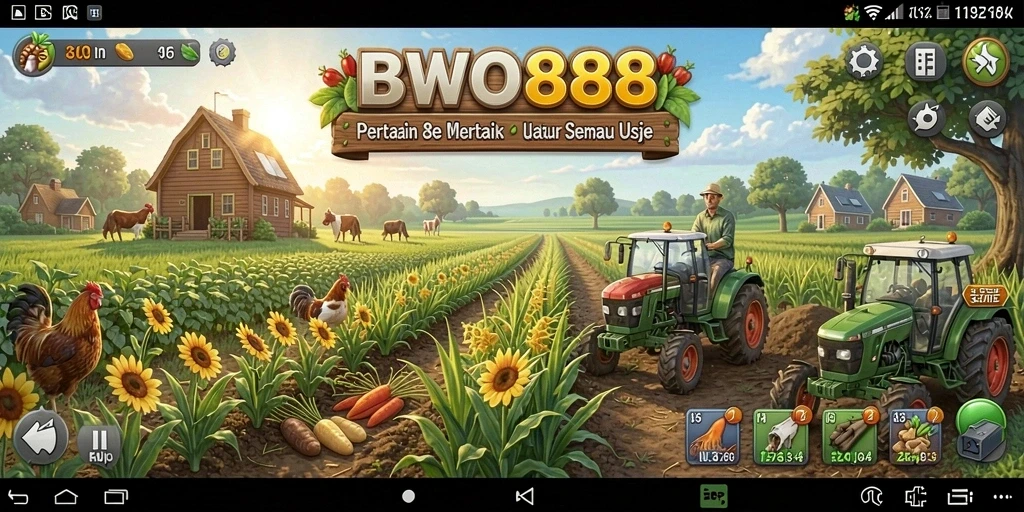 Screenshot BWO888 menampilkan gameplay pertanian yang seru dan mengasyikkan.