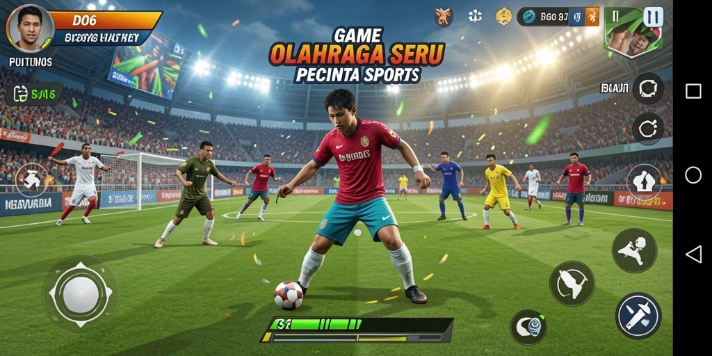 Tampilan gameplay D06 yang intens dan mendebarkan dalam berbagai olahraga.