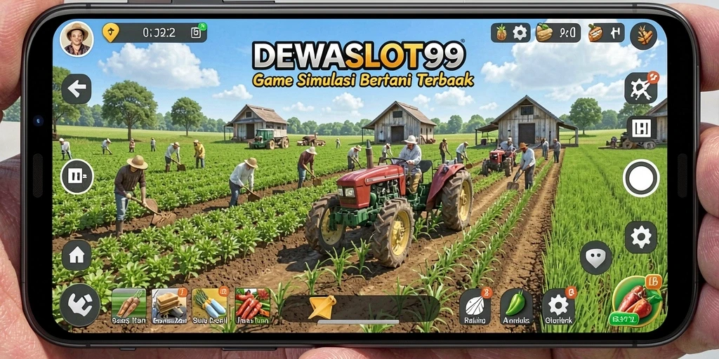 Tampilan gameplay seru dalam DEWASLOT99 saat mengelola pertanian.