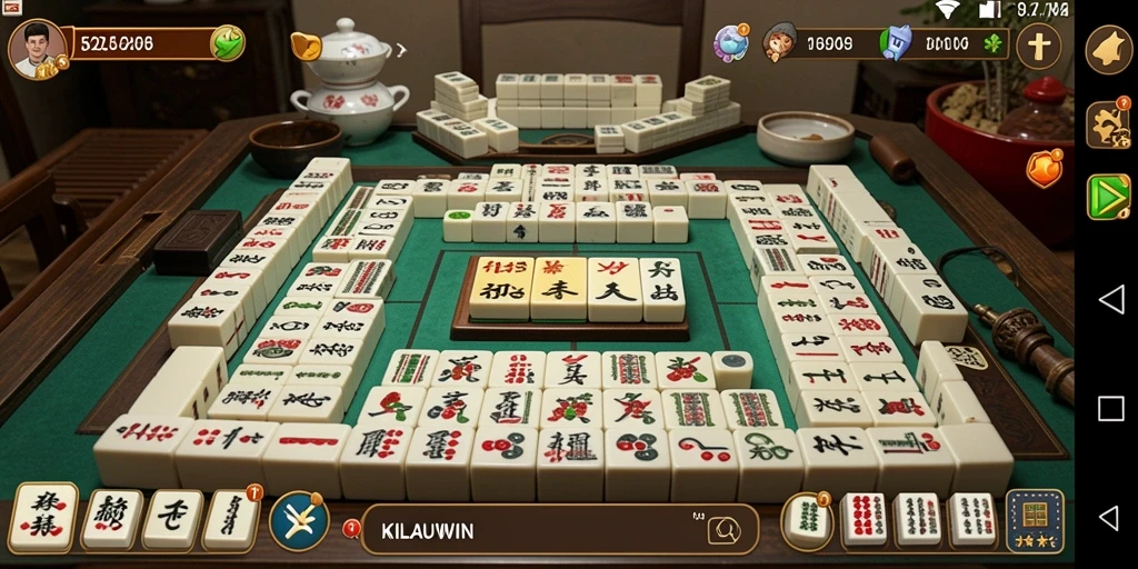 Tampilan gameplay KILAUWIN menampilkan momen seru saat menyusun ubin Mahjong.