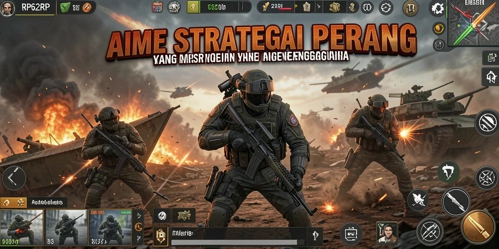 Tangkapan layar gameplay RP62RP yang menunjukkan pertempuran epik.