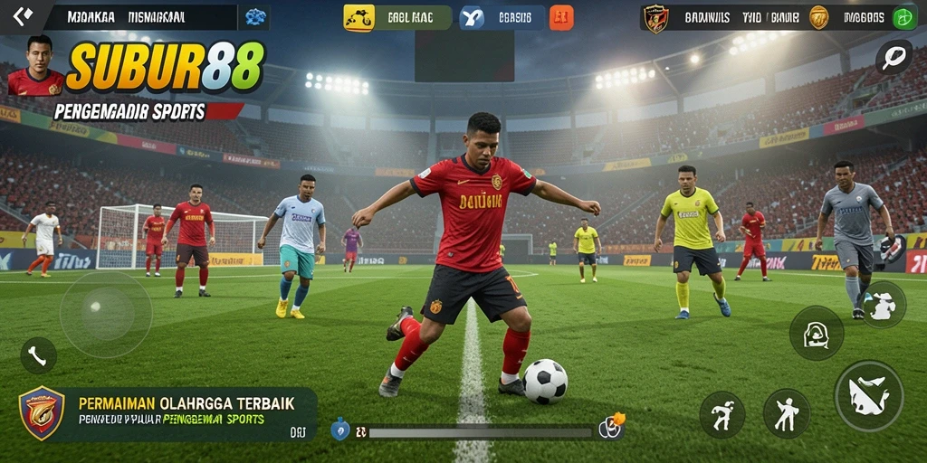 Tampilan gameplay SUBUR88 yang menampilkan aksi seru dalam olahraga.