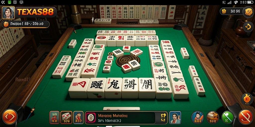 Screenshot TEXAS88 menampilkan aksi gameplay Mahjong yang seru dan menantang.