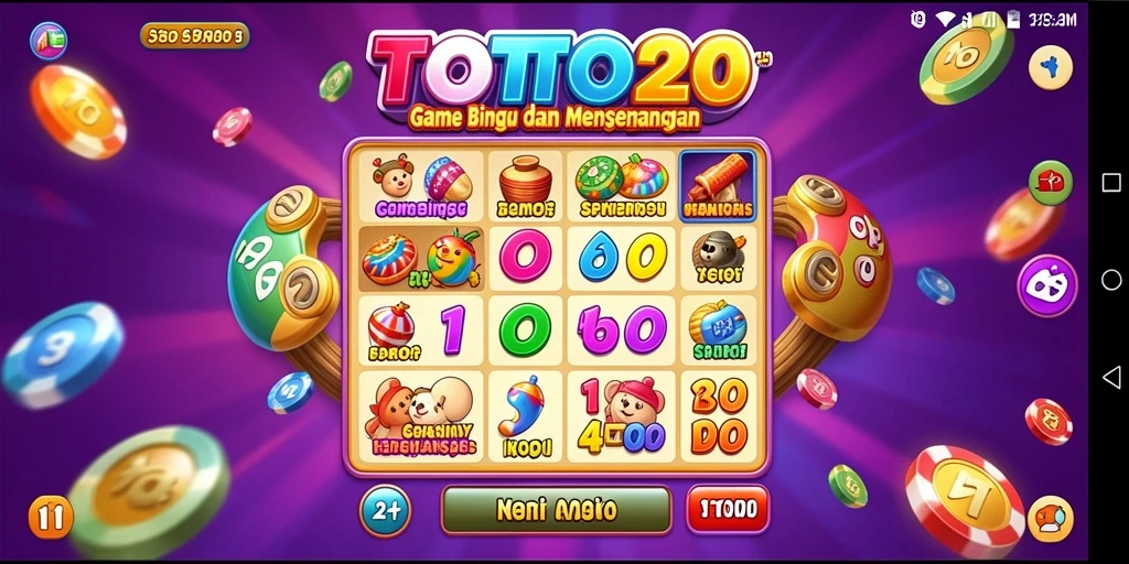 Screenshot gameplay TOTO20 yang menunjukkan keseruan bermain Bingo.